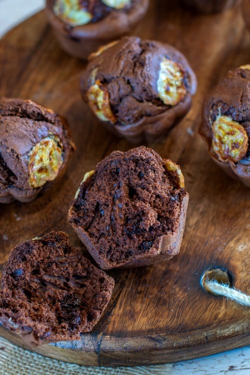 muffins tout choco à la banane