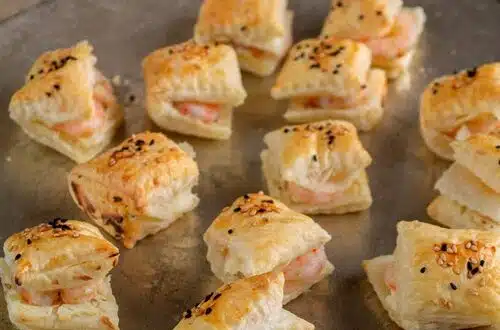 bouchées feuilletées aux crevettes