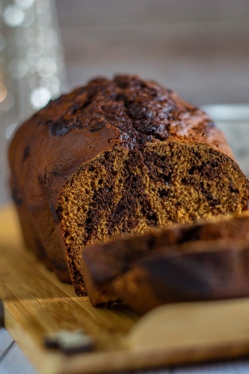pain d'épices marbré au chocolat