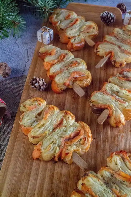 sapin feuilletés au saumon fumé