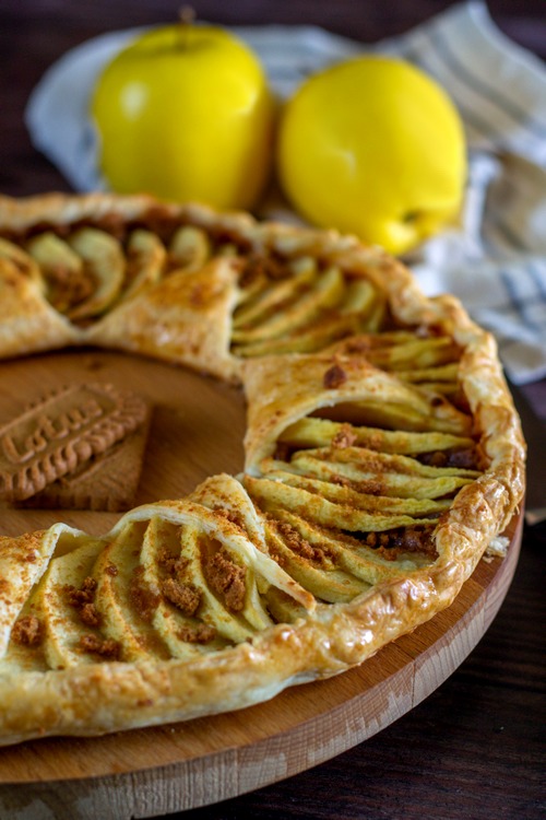 couronne feuilletée pomme spéculoos