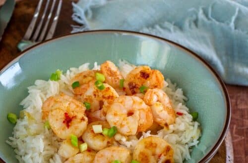 crevettes pimentées et riz sauté