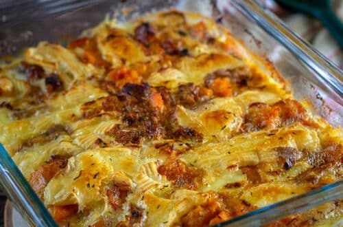 gratin de butternut et morteau