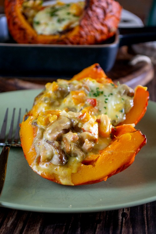 potimarron farci aux cèpes