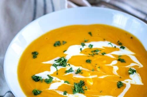 velouté de lentilles corail lait de coco et curry