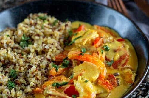 crevettes crémeuses au chorizo