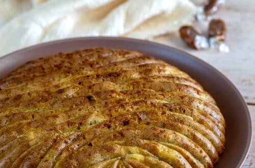 gâteau moelleux pommes et pépites de caramel