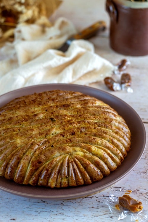 gâteau moelleux pommes et pépites de caramel