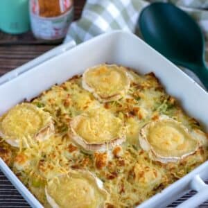 gratin de ravioles poireaux et chèvre