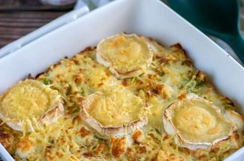 gratin de ravioles poireaux et chèvre