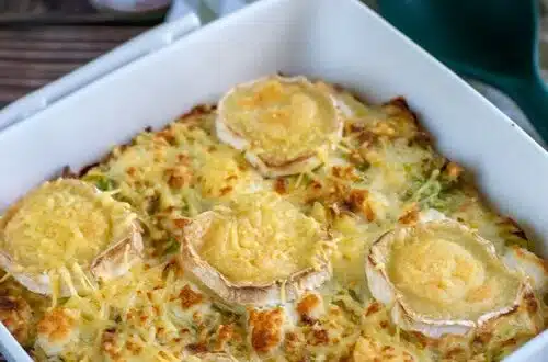 gratin de ravioles poireaux et chèvre
