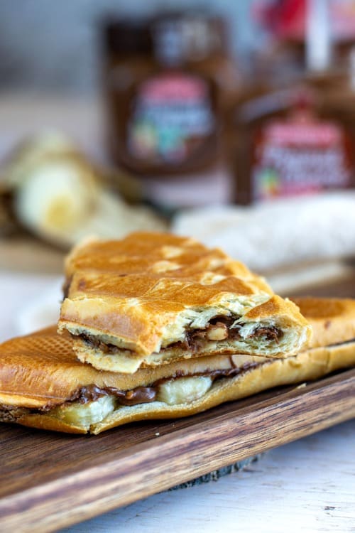 baguettes viennoises banane et beurre de cacahuètes