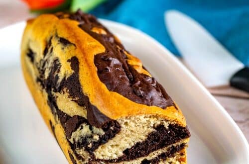 banana bread marbré