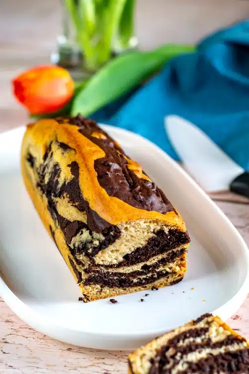 banana bread marbré