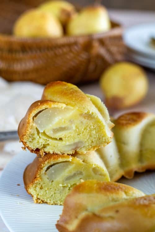 gâteau moelleux aux poires