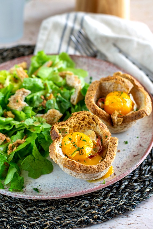 oeufs en nids de pain de mie