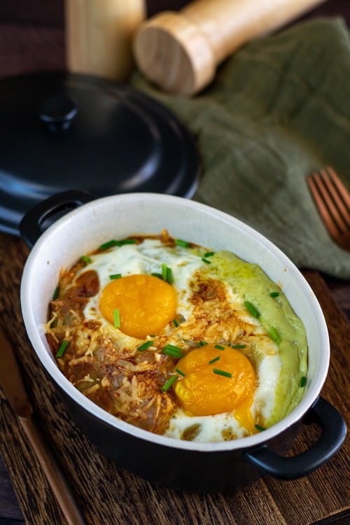Cocotte de ravioles et épinards