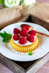 tartelettes renversées aux framboises