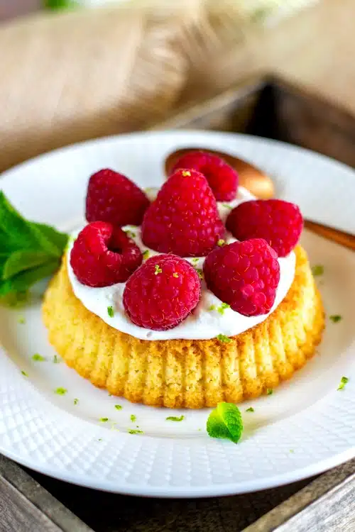 tartelettes renversées aux framboises