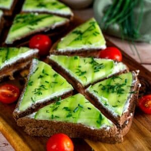 sandwichs truite fumée et concombre