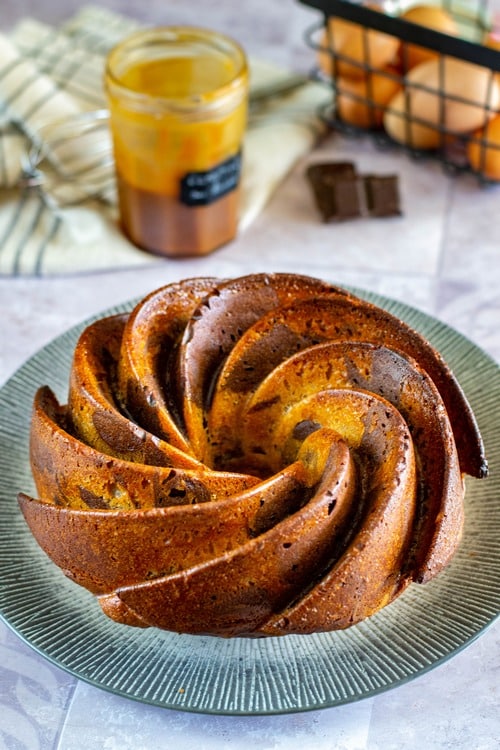 cake marbré choco caramel