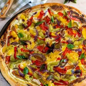 tarte fine aux poivrons