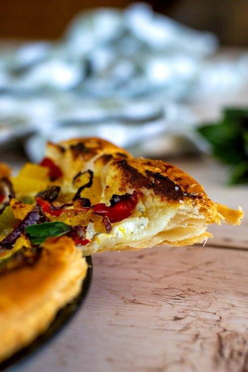 tarte fine aux poivrons