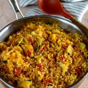one pot boulghour courgettes et chorizo