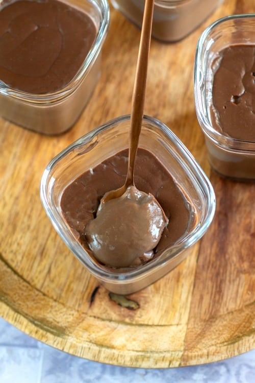 petites crèmes dessert au chocolat sans oeuf